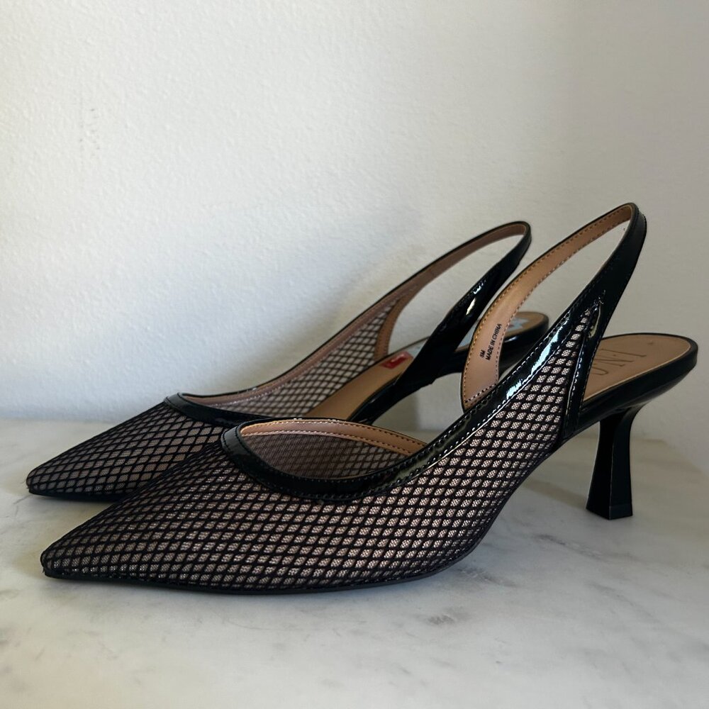 INC International Concepts Mesh Slingback Pumps